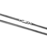 Italian Chain Brushed Gunmetal Franco Chain Necklace - 22" - UN29