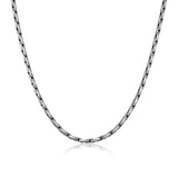 Italian Chain Brushed Gunmetal Boston Chain Necklace - 20" - UN30