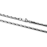 Italian Chain Brushed Gunmetal Boston Chain Necklace - 20" - UN30