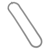 Italian Oval Curb Chain Necklace Rhodium-Plated Sterling Silver - 24"