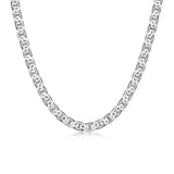 Italian Chain Rhodium Plated Marine Necklace - 22" - UN38
