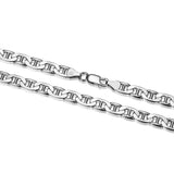 Italian Chain Rhodium Plated Marine Necklace - 22" - UN38