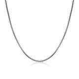 Italian Chain Brushed Gunmetal Round Box Chain Necklace - 20" - UN3920G