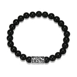Black Chisel Sterling Silver Bracelet - UB0012