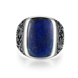 Chisel Rhodium Finish Sterling Silver Ring - UR0048