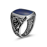 Chisel Rhodium Finish Sterling Silver Ring - UR0048