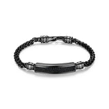 Black Ice Gunmetal Sterling Silver and Black Sapphire Bracelet - UB14