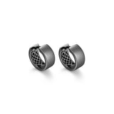 Basic Gunmetal Sterling Silver Huggie Earrings - UE23G