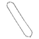 Italian Chain Brushed Gunmetal Paper Clip Necklace - 24" - UN26