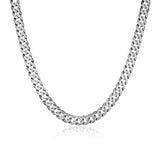 Italian Chain Brushed Gunmetal Curb Chain Necklace - 20" - UN28