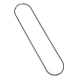 Italian Chain Rhodium Plated Curb Necklace - 20" - UN3520