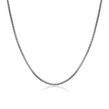 Italian Chain Brushed Gunmetal Round Box Chain Necklace - 20" - UN3920G