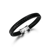 Black Ice Rhodium Plated Gunmetal Sterling Silver and Black Sapphire Bracelet - UB19