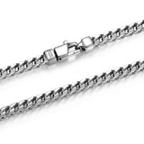 Italian Chain Rhodium Plated 4-Side Franco Chain Bracelet - 7.75" - UB0002S