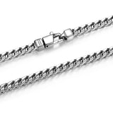 Italian Chain Rhodium Plated 4-Side Franco Chain Bracelet - 8.5" - UB0002M