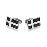 Black Ice Gunmetal Rhodium Finish Sterling Silver Cufflinks - UC0037