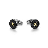 Black Ice Sterling Silver Cuff Links - UC0038