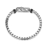 Links Gunmetal Rhodium Finish Sterling Silver Bracelet - UB0057