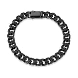 Links Gunmetal Finish Sterling Silver Bracelet - UB0058