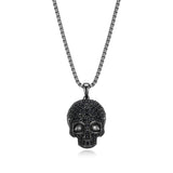 Dark Reign Gunmetal Finish Sterling Silver Necklace - UN0042