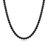 Basic Black Spinel Tennis Necklace - UN0050