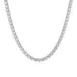 Basic White Sapphire Tennis Necklace - UN0051