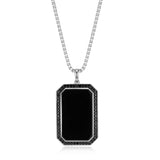 Eclipse Rhodium Finish Sterling Silver Necklace - UN0060