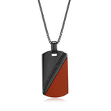 Crimson Gunmetal Finish Sterling Silver Necklace - UN0073