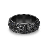 Dark Reign Gunmetal Finish Sterling Silver Ring - UR0044