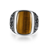 Chisel Rhodium Finish Sterling Silver Ring - UR0049