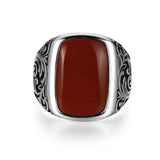 Crimson Rhodium Finish Sterling Silver Ring - UR0070