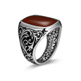 Crimson Rhodium Finish Sterling Silver Ring - UR0070