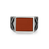 Crimson Rhodium Finish Sterling Silver Ring - UR0072